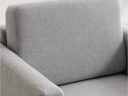 Living & Home Mid-Century Armchair Single Sofa-Grey - thumbnail 4