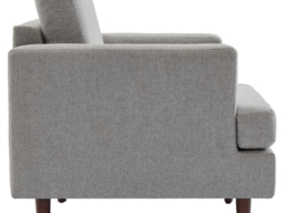 Living & Home Mid-Century Armchair Single Sofa-Grey - thumbnail 3