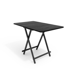 "Living & Home Folding Wooden Dining Table 60x100cm-Black " - thumbnail 4