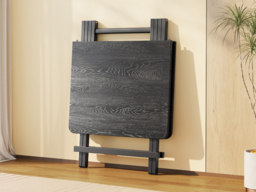 "Living & Home Folding Wooden Dining Table 60x100cm-Black " - thumbnail 3