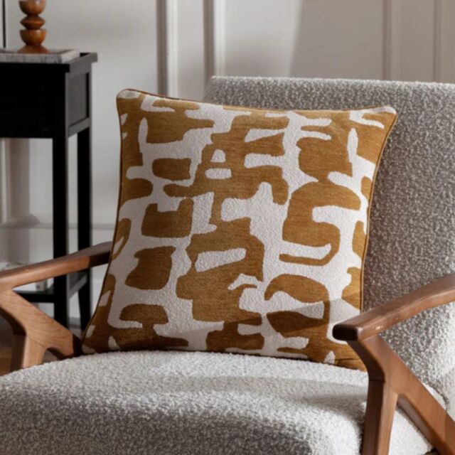 HÖEM Caval 50 x 50cm Boucle & Chenille Feather Cushion-Bronze - image 1