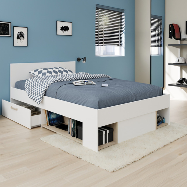 Parisot Achille Small Double Storage Bed Frame with Drawers - image 1