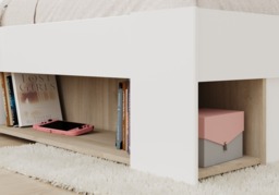 Parisot Achille Small Double Storage Bed Frame with Drawers - thumbnail 5