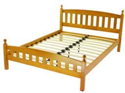 Wholesale Beds Florence Wooden Bed Frame Rubberwood Double -Antique Pine - thumbnail 6