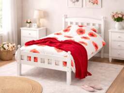 Wholesale Beds Florence Wooden Bed Frame Rubberwood Double -Antique Pine - thumbnail 2