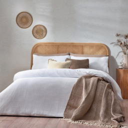 Yard Chunky Waffle Duvet Cover Set White-Double