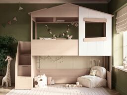 Flair Dreamland House Staircase Mid Sleeper Oak & White - thumbnail 2