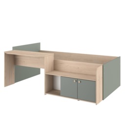 Parisot Jade Single Wooden Cabin Bed Frame with Storage – Oak - thumbnail 7