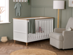 Obaby Orla Cot Bed - White with Natural - thumbnail 2