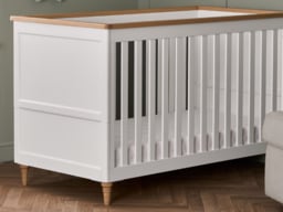Obaby Orla Cot Bed - White with Natural - thumbnail 3