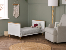 Obaby Orla Cot Bed - White with Natural - thumbnail 5