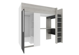 Trasman Mont Blanc High Sleeper Loft Bed with Desk and Wardrobe - thumbnail 5
