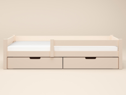 Flair Milo Single Bed with Storage Pine Warm Beige - thumbnail 4