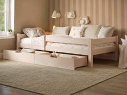Flair Milo Single Bed with Storage Pine Warm Beige - thumbnail 3