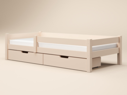 Flair Milo Single Bed with Storage Pine Warm Beige - thumbnail 5
