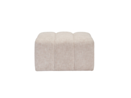 LPD Peninsula Pouffe with Channel Cushion Oyster Chenille - thumbnail 2