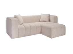 LPD Peninsula Pouffe with Channel Cushion Oyster Chenille - thumbnail 3