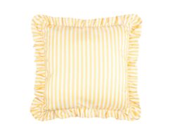 Wylder Millie 50 x 50cm Ruffle Striped Outdoor Cushion Polyester-Yellow - thumbnail 2