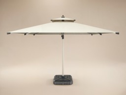 SOLACE+CO Soleil 3m Square Garden Parasol with Solar LED Lights Beige - thumbnail 6