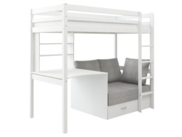 Thuka Hit 9 Single High Sleeper Bed with Desk & Sofa Whitewash - thumbnail 6