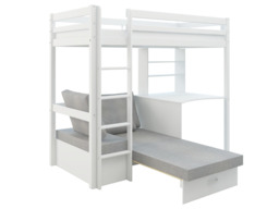Thuka Hit 9 Single High Sleeper Bed with Desk & Sofa Whitewash - thumbnail 5