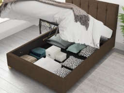 Aspire Hepburn Ottoman Bed Yorkshire Knit Chocolate - Kingsize - thumbnail 4