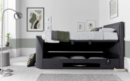 Kaydian Falstone Upholstered Ottoman TV Bed Slate-King size - thumbnail 3