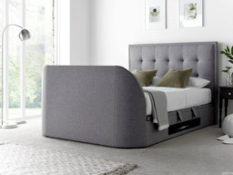 Kaydian Falstone Upholstered Ottoman TV Bed Slate-King size - thumbnail 2