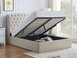 Limelight Rosa Ottoman Fabric Bed -Single-Natural - thumbnail 4