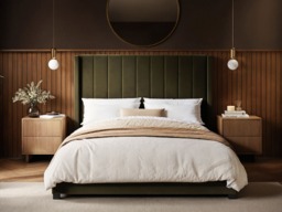 Flair Tiggy Double Ottoman Bed with Winged Headboard Khaki Velvet - thumbnail 3