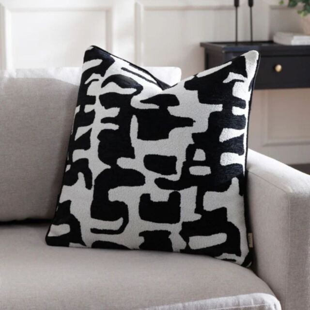 HÖEM Caval 50 x 50cm Boucle & Chenille Polyester Cushion-Mono - image 1