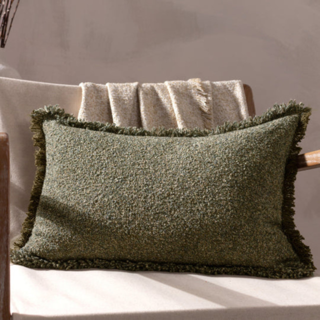 Yard Doze Textured Rectangular Cushion Cover -Moss - image 1