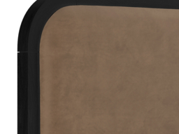 LPD Ines Black Wooden Bed with Mole Velvet Upholstery Kingsize - thumbnail 2