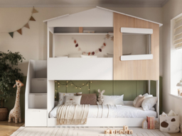Flair Dreamland House Staircase Bunk White & Oak - thumbnail 2