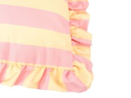 Furn Palm Royale 50 x 50cm Stripe Ruffle Outdoor Cushion Polyester-Yellow & Pink - thumbnail 4