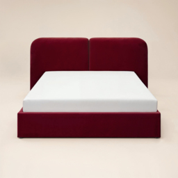 SOLACE+CO Lena Ottoman Bed Burgundy Velvet Kingsize - thumbnail 4