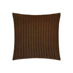 Paoletti Savoy Stripe 50 x 50cm Cushion Velvet -Chocolate-Polyester - thumbnail 1