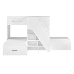 Flair Mason Staircase Triple Sleeper with Storage White - thumbnail 4
