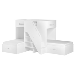 Flair Mason Staircase Triple Sleeper with Storage White - thumbnail 5