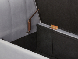GFW Pettine Fabric Ottoman Storage Bench - Grey - thumbnail 3