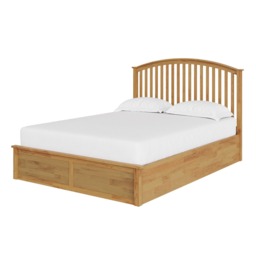 GFW Madrid Wooden Ottoman Storage Bed-Oak-Double - thumbnail 2