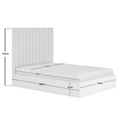 Flair Everley Double Boucle Ottoman Bed Cream - thumbnail 7