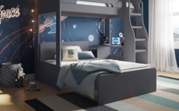 Flair Cosmic L Shaped Triple Bunk Bed Grey - thumbnail 4