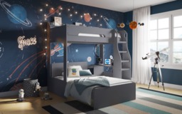 Flair Cosmic L Shaped Triple Bunk Bed Grey - thumbnail 2