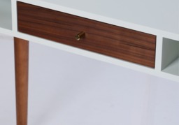 Flair Edelweiss Desk Walnut & White with Brass Accents (120x50) - thumbnail 5
