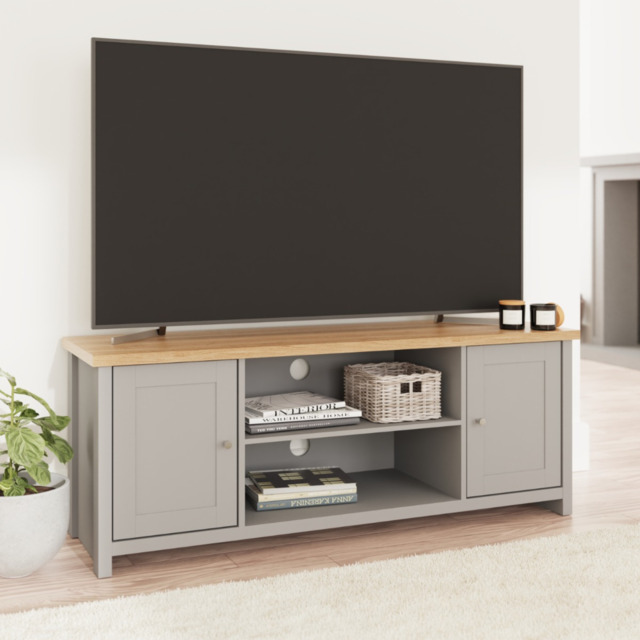 GFW Lancaster Large TV Cabinet with Storage - Grey - image 1