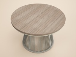 SOLACE+CO Hana Round Table & Set of 4 Lita Chairs Garden Dining Set White & Beige - thumbnail 3