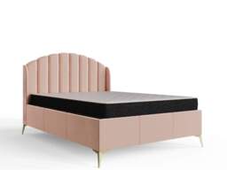 GFW Pettine 135cm End Lift Ottoman Bed -Blush Pink - thumbnail 4