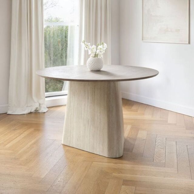 SOLACE+CO Elin Sintered Stone Round Dining Table - image 1