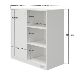 Flair Wizard Junior High Sleeper Workstation White - thumbnail 7